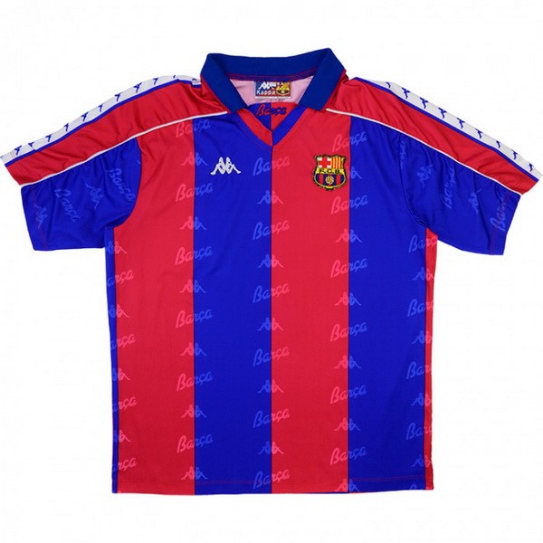 Camiseta Barcelona Replica Primera Ropa Retro 1992 1995 Azul Rojo